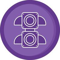 Traffic light Solid Purple Circle Icon vector