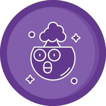 Exploding Solid Purple Circle Icon vector