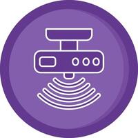 Motion sensor Solid Purple Circle Icon vector