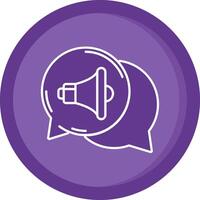 Audio Solid Purple Circle Icon vector