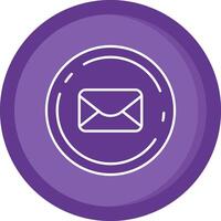 Email Solid Purple Circle Icon vector