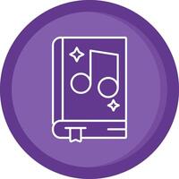 Music Solid Purple Circle Icon vector