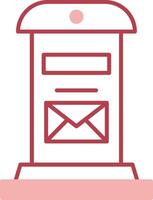 Letter Box Solid Two Color Icon vector