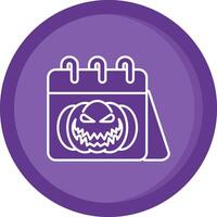 Halloween Solid Purple Circle Icon vector