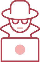 Fraud Solid Two Color Icon vector