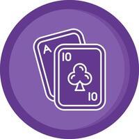 Poker Solid Purple Circle Icon vector