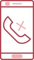 Missed Call Solid Two Color Icon vector