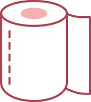 Toilet Roll Solid Two Color Icon vector