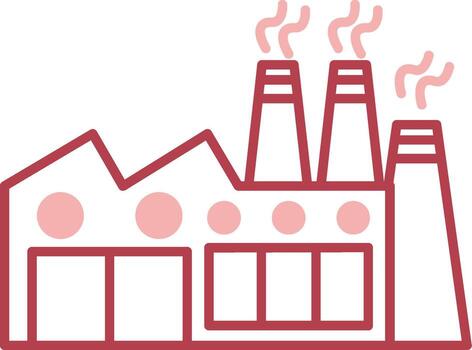 Factory Solid Two Color Icon vector