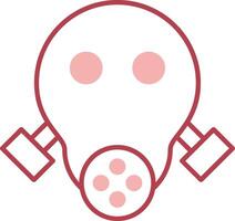 Gas Mask Solid Two Color Icon vector