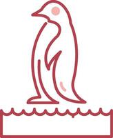 Penguin Solid Two Color Icon vector