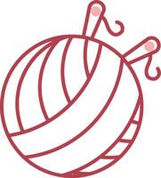 Yarn Ball Solid Two Color Icon vector