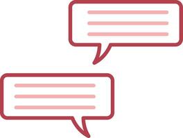 Conversation Solid Two Color Icon vector