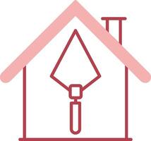 House Construction Solid Two Color Icon vector