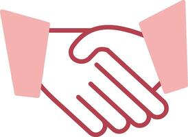 Hand Shaking Solid Two Color Icon vector