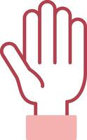 Hand Solid Two Color Icon vector