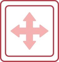 Cross Symbol Solid Two Color Icon vector