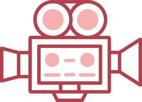 Movie Camera Solid Two Color Icon vector