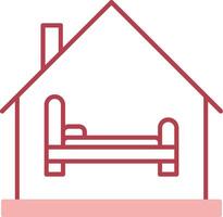 Room Solid Two Color Icon vector