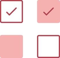 Check Box Solid Two Color Icon vector