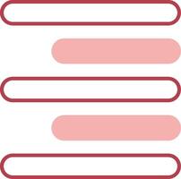 Horizontal Right Align Solid Two Color Icon vector