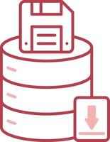 Save Data Solid Two Color Icon vector