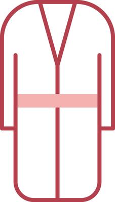 Bath Robe Solid Two Color Icon