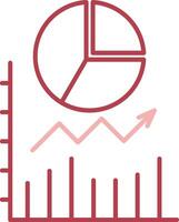 Pie Chart Solid Two Color Icon vector