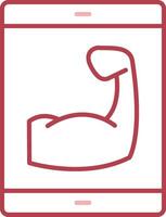 Fitness App Solid Two Color Icon vector