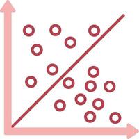 Scatter Graph Solid Two Color Icon vector