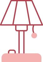 Floor Lamp Solid Two Color Icon vector