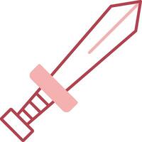 Sword Solid Two Color Icon vector