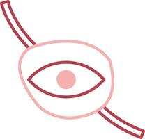 Eyepatch Solid Two Color Icon vector