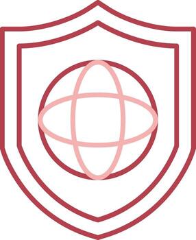 Protected Network Solid Two Color Icon vector