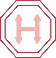 Junction Solid Two Color Icon vector