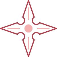 Shuriken Solid Two Color Icon vector