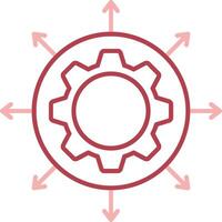 Expansion Solid Two Color Icon vector