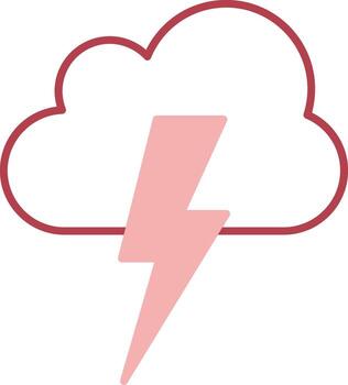Lightning Solid Two Color Icon vector