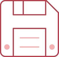Diskette Solid Two Color Icon vector