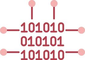 Binary Code Solid Two Color Icon vector