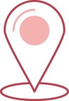 Location Solid Two Color Icon vector