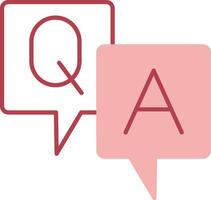 Question And Answer Solid Two Color Icon vector