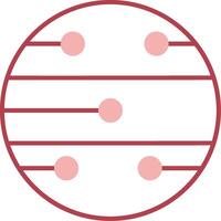 Mars Solid Two Color Icon vector