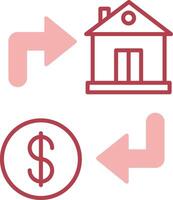 Property Exchange Solid Two Color Icon vector