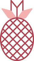 Pineapple Solid Two Color Icon vector