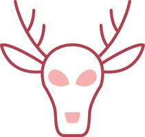 Deer Solid Two Color Icon vector