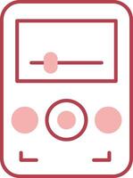 Audio Player Solid Two Color Icon vector