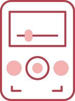 Audio Player Solid Two Color Icon vector