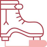 Ice Skate Solid Two Color Icon vector