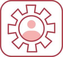 Setting Solid Two Color Icon vector